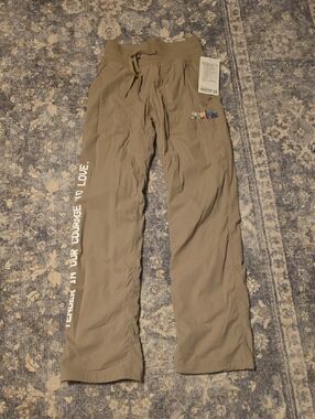 lululemon athletica Taupe Drawstring Joggers with Side Text